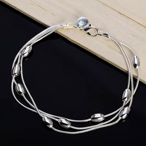 925 Sterling Silver Multi Ball Bead Bracelet 8"